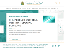 Tablet Screenshot of couturemedspa.com